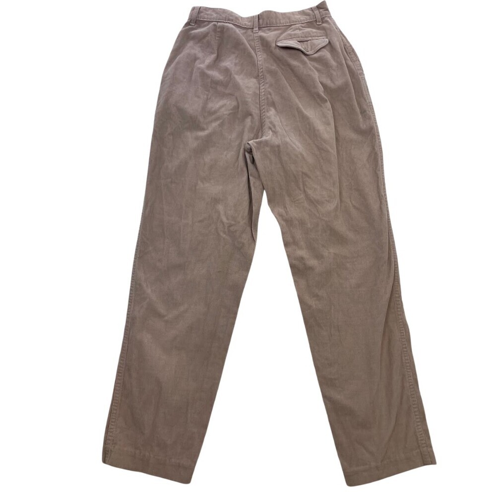 Vintage Y2K 90s Calvin Klein Tan 100% Cotton Corduroy Pants Size 12 - Picture 2 of 5